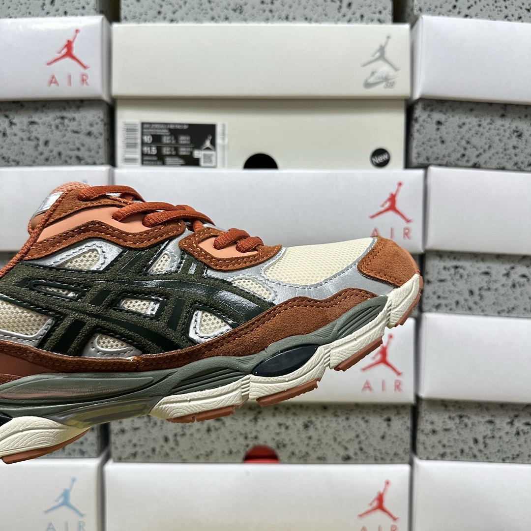 ASICS Gel-NYC Oatmeal Forest (Green Orange) - Image 5