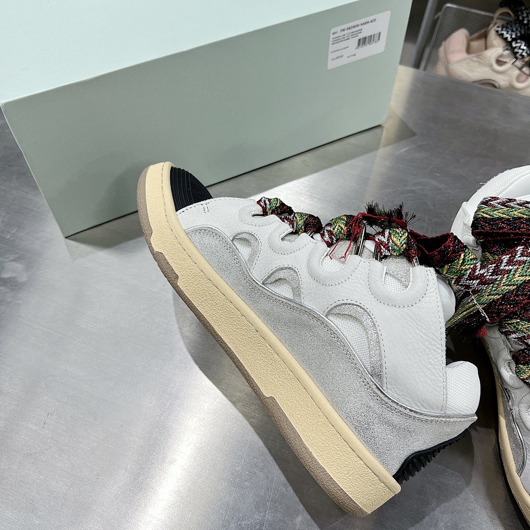 Lanvin FoShan Batch Lanvin Leather Curb Sneakers Three Generations - Image 99