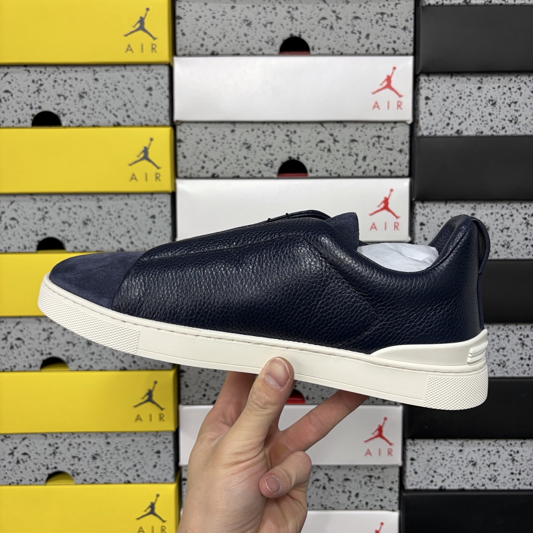 Zegna Deerskin Triple Stitch (Navy) - Image 9