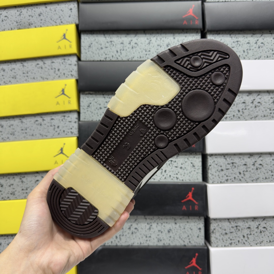 Off-White Out Of Office OOO Low Tops (Chocolate White) - Image 4
