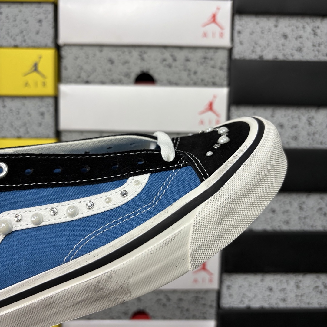Vans LX Old Skool 36 Pearlized Pack Black Navy VN000E8VYA6 Bead Stud - Image 10