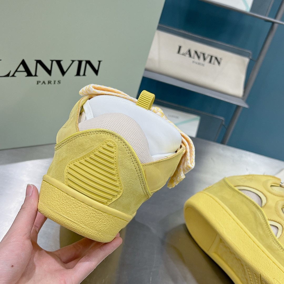 Lanvin FoShan Batch Lanvin Leather Curb Sneakers Three Generations - Image 8