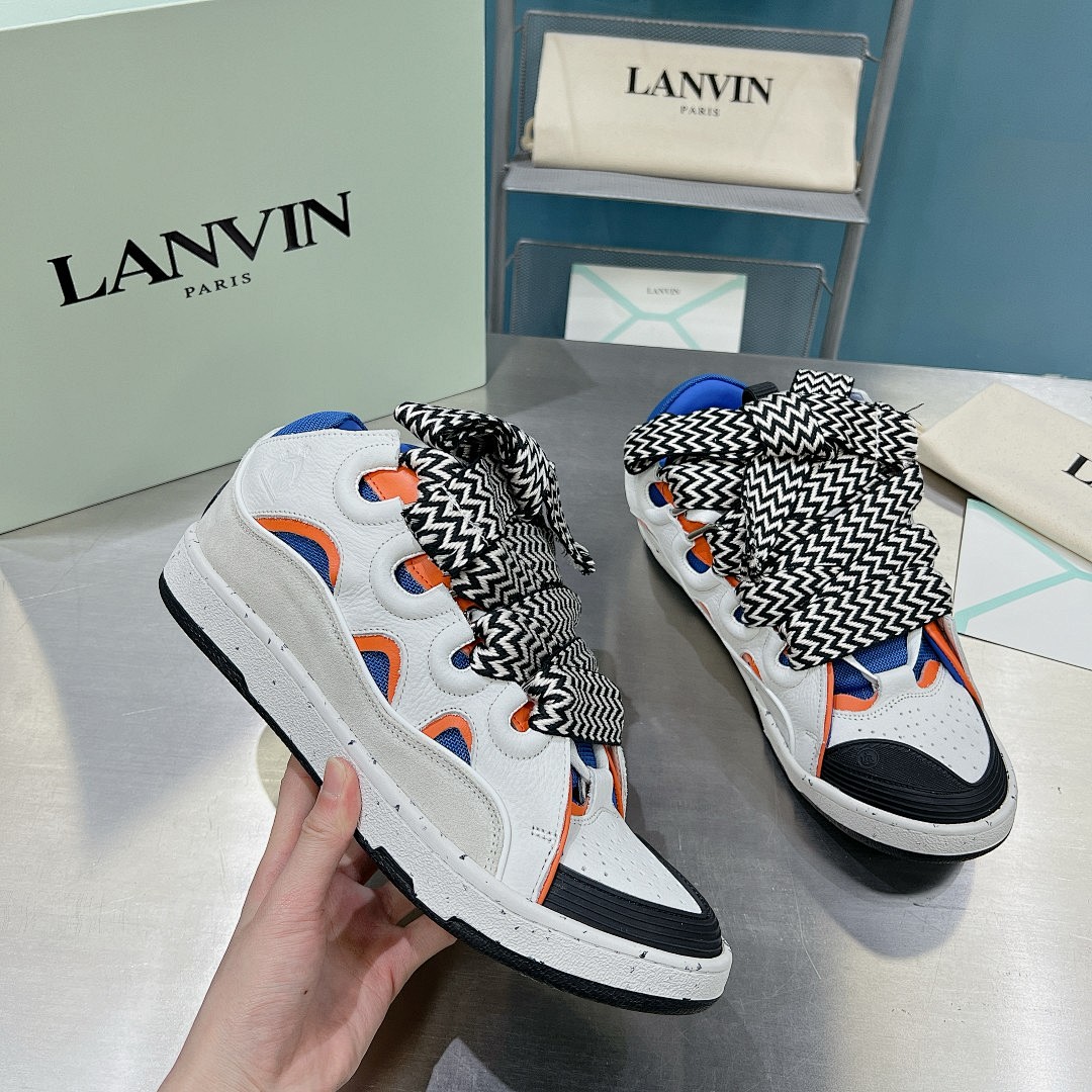 Lanvin FoShan Batch Lanvin Leather Curb Sneakers Three Generations - Image 8