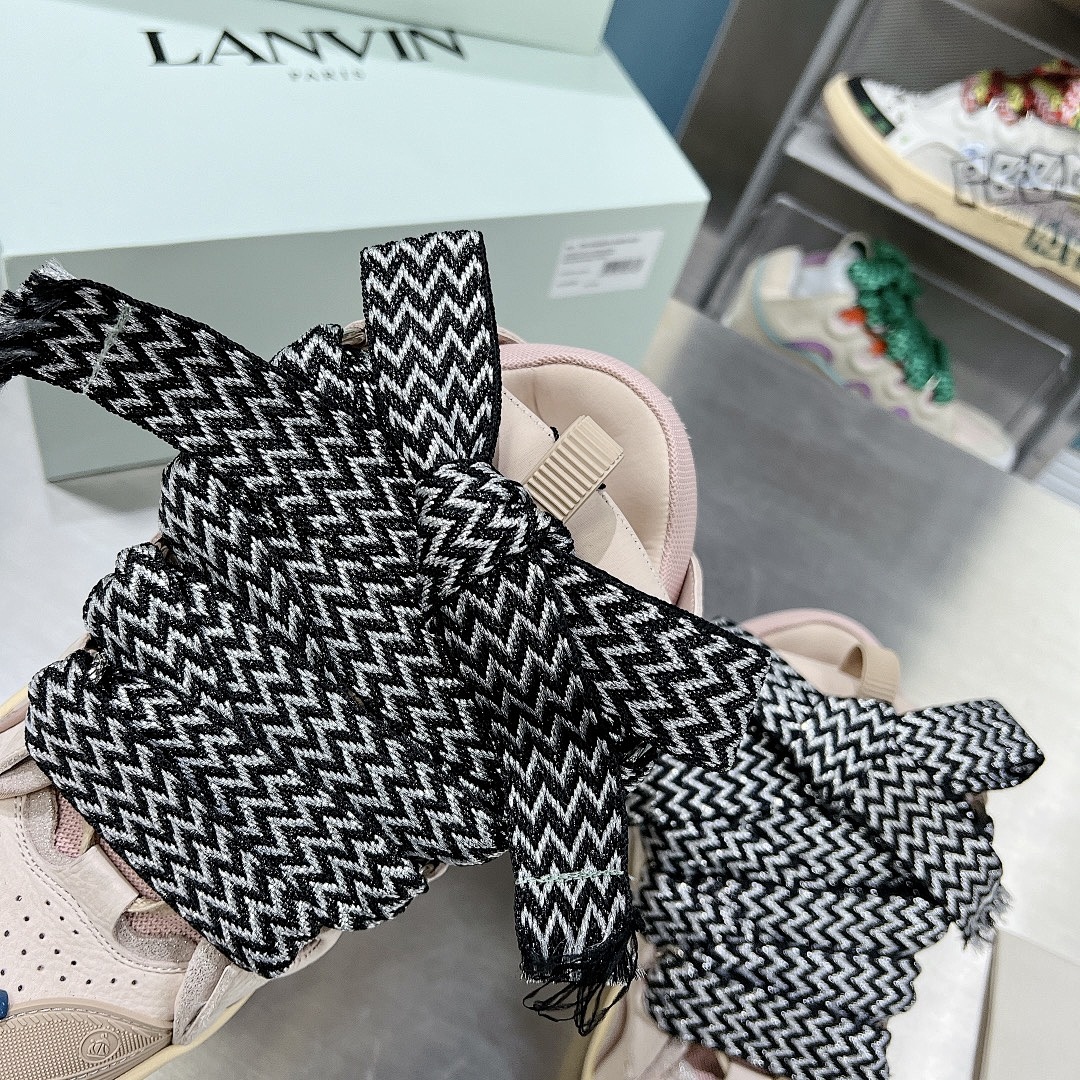 Lanvin FoShan Batch Lanvin Leather Curb Sneakers Three Generations - Image 92