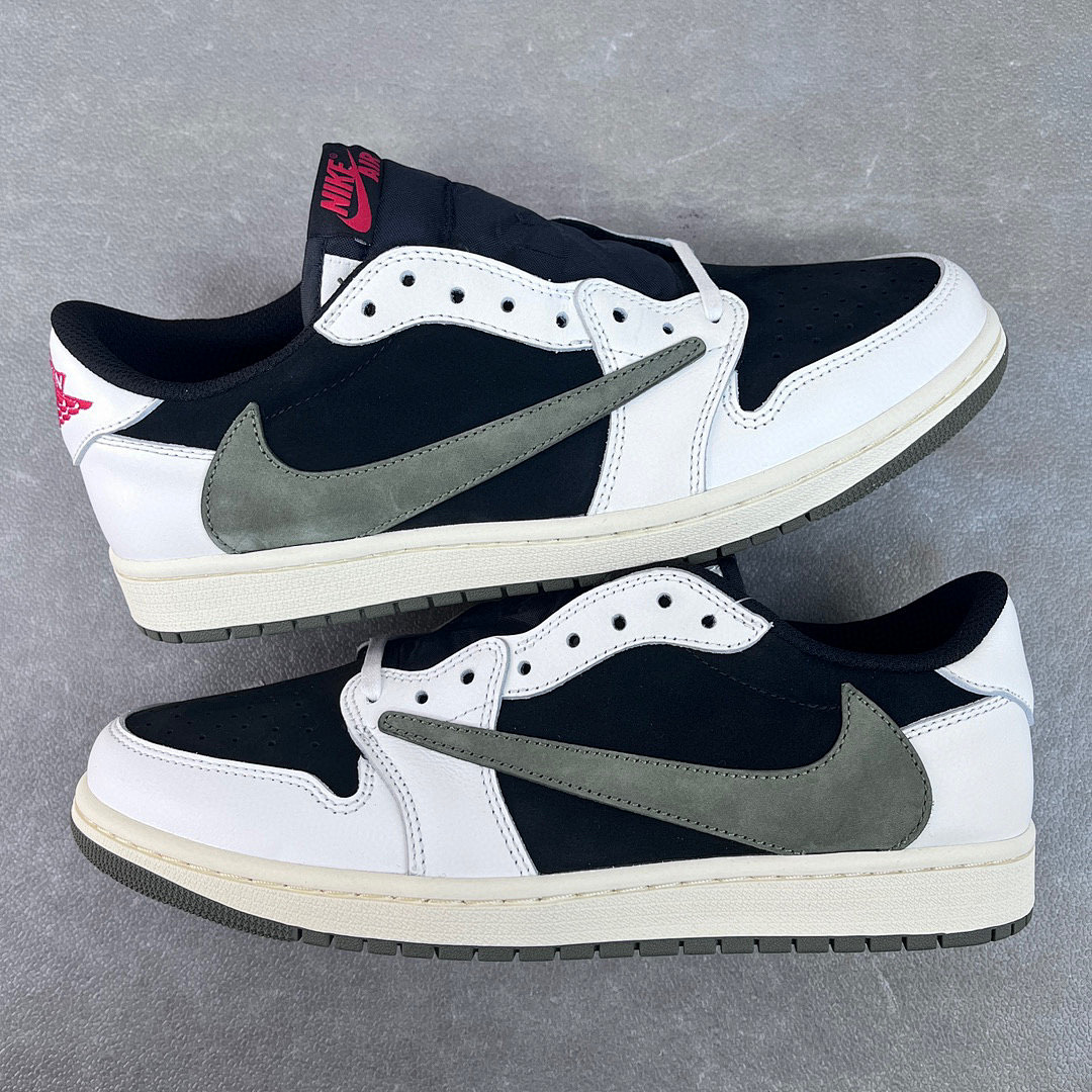 Chanel Travis Scott X Air Jordan 1 Low "Medium (Olive) - Image 9