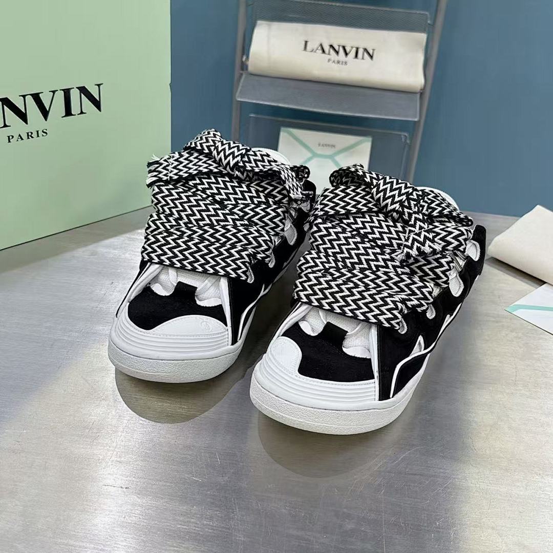 Lanvin FoShan Batch Lanvin Leather Curb Sneakers Three Generations - Image 5