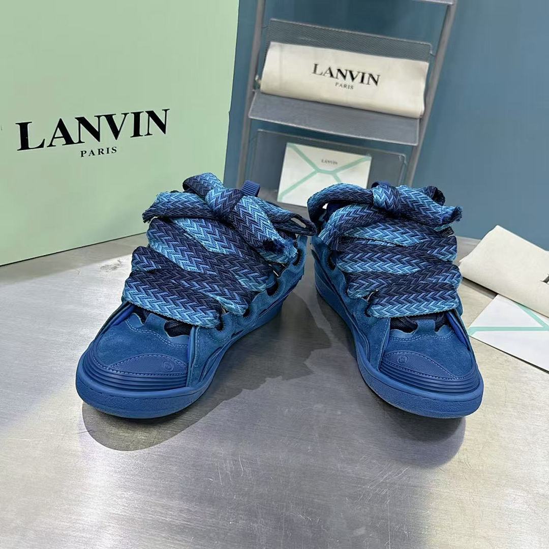 Lanvin FoShan Batch Lanvin Leather Curb Sneakers Three Generations - Image 6