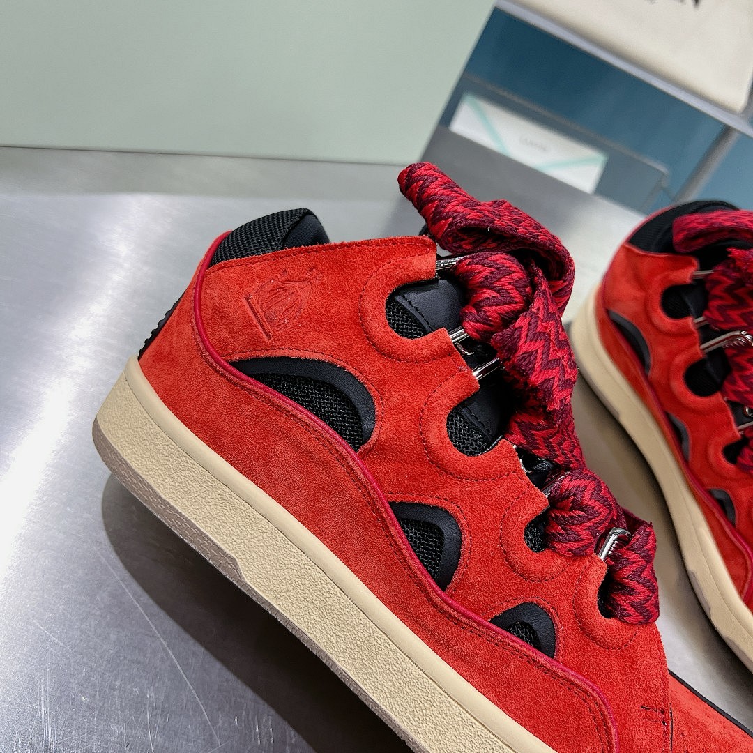 Lanvin FoShan Batch Lanvin Leather Curb Sneakers Three Generations - Image 7