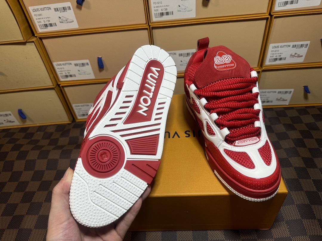 Louis Vuitton LV Skate Red Sports Shoes - Image 2