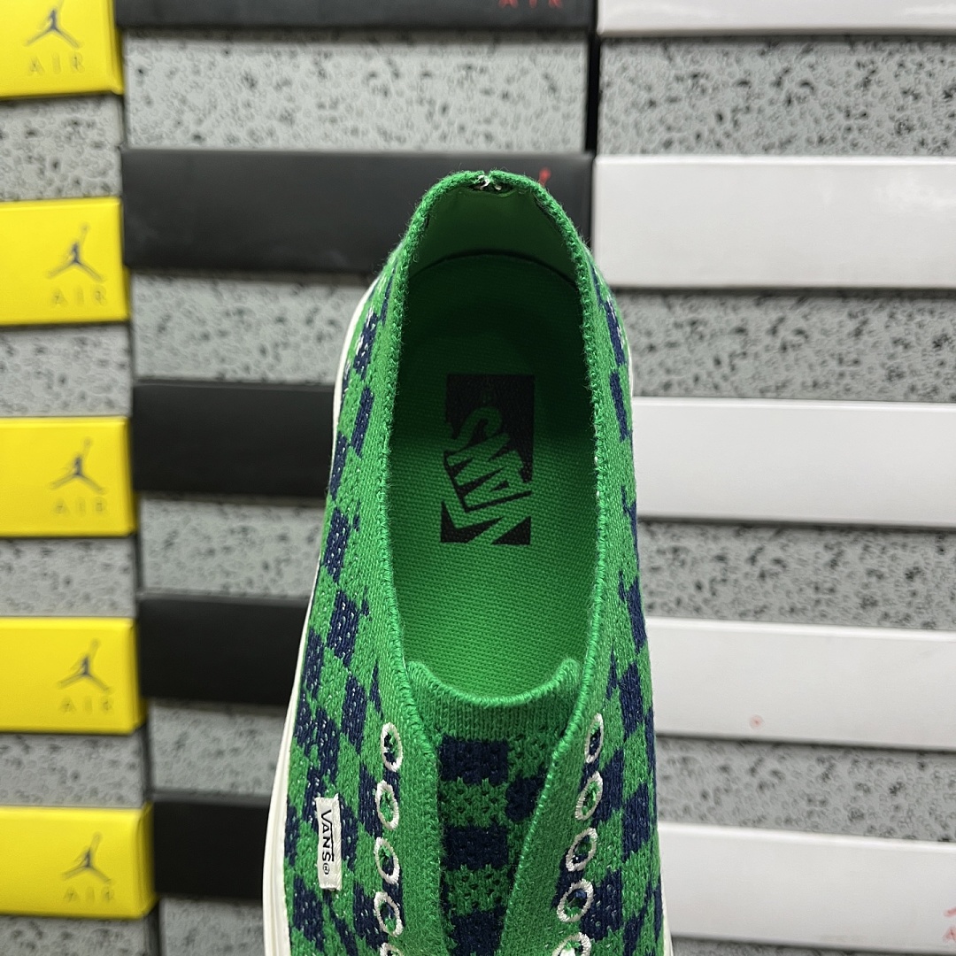 Vans LX Authentic 44 EK Punk Check (Green Navy) - Image 4