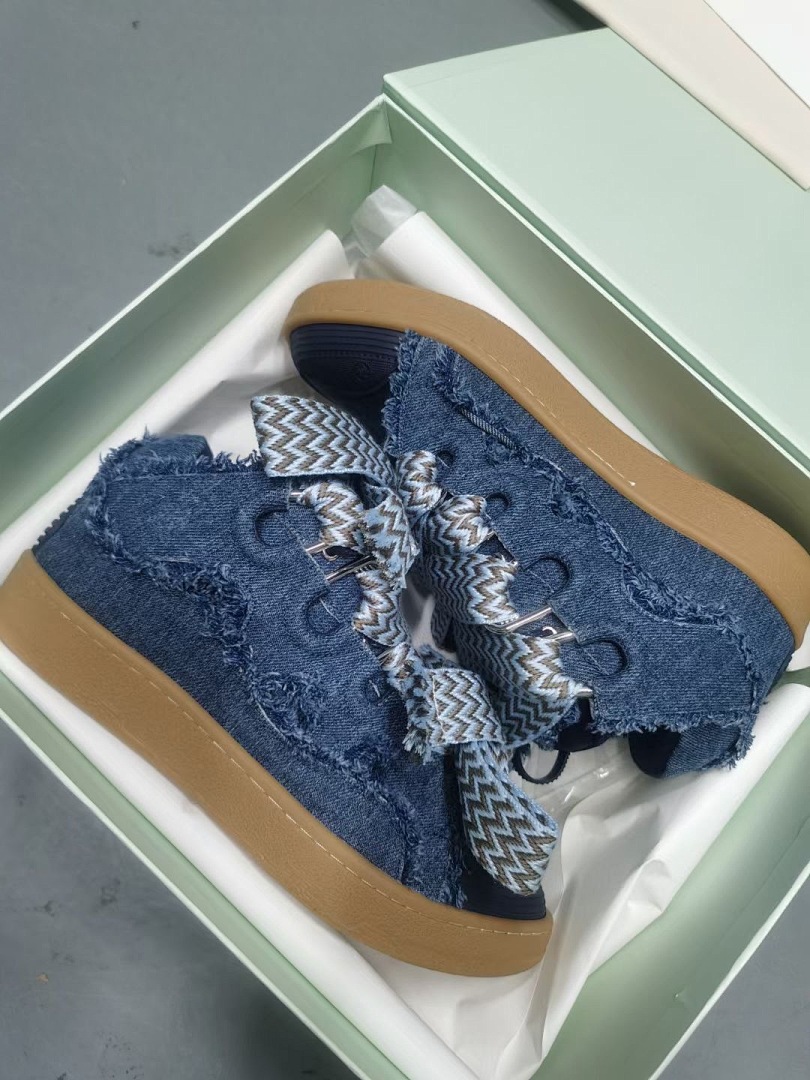 Lanvin FoShan Batch Lanvin Leather Curb Sneakers Three Generations - Image 9