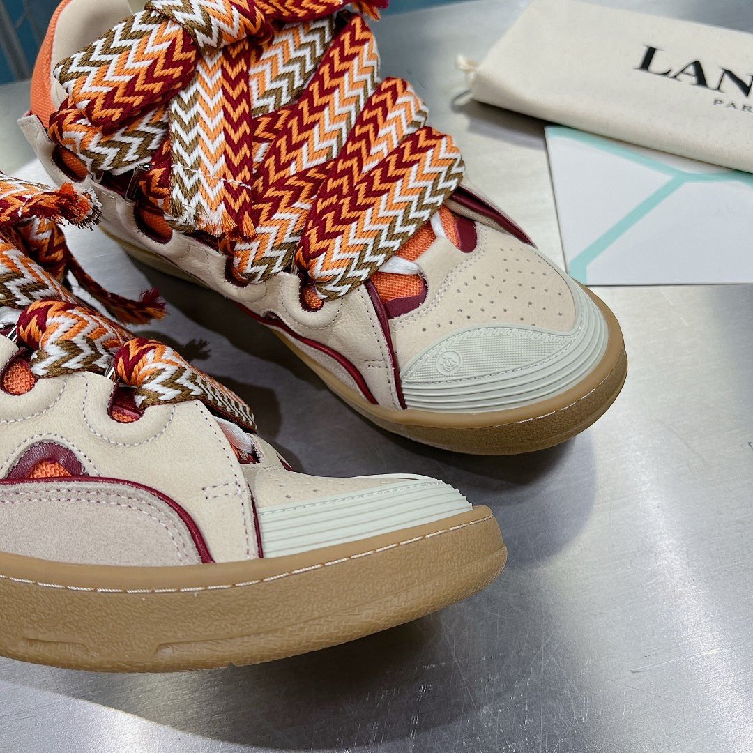 Lanvin FoShan Batch Lanvin Leather Curb Sneakers Three Generations - Image 3