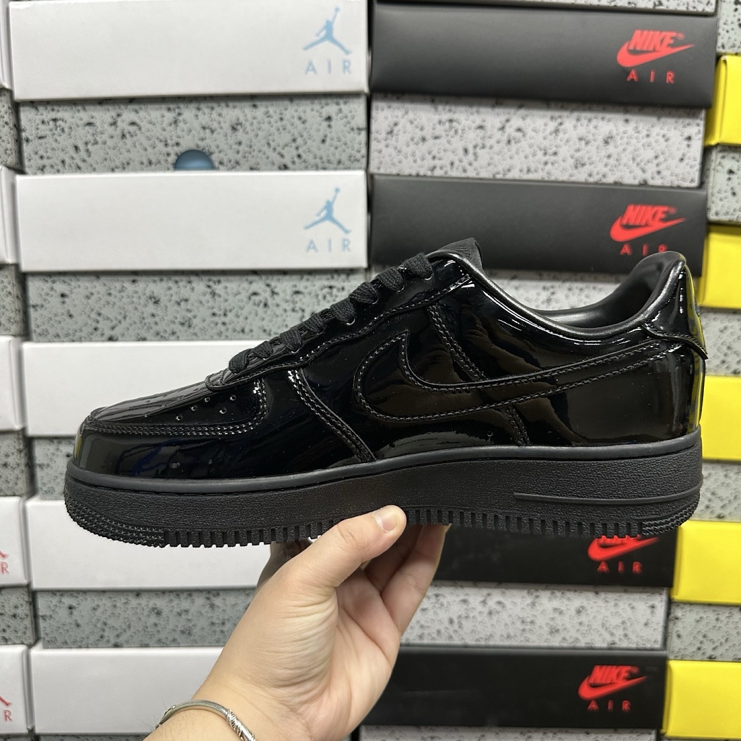 Nike Air Force 1 Low '07 Premium Black Patent - Image 7
