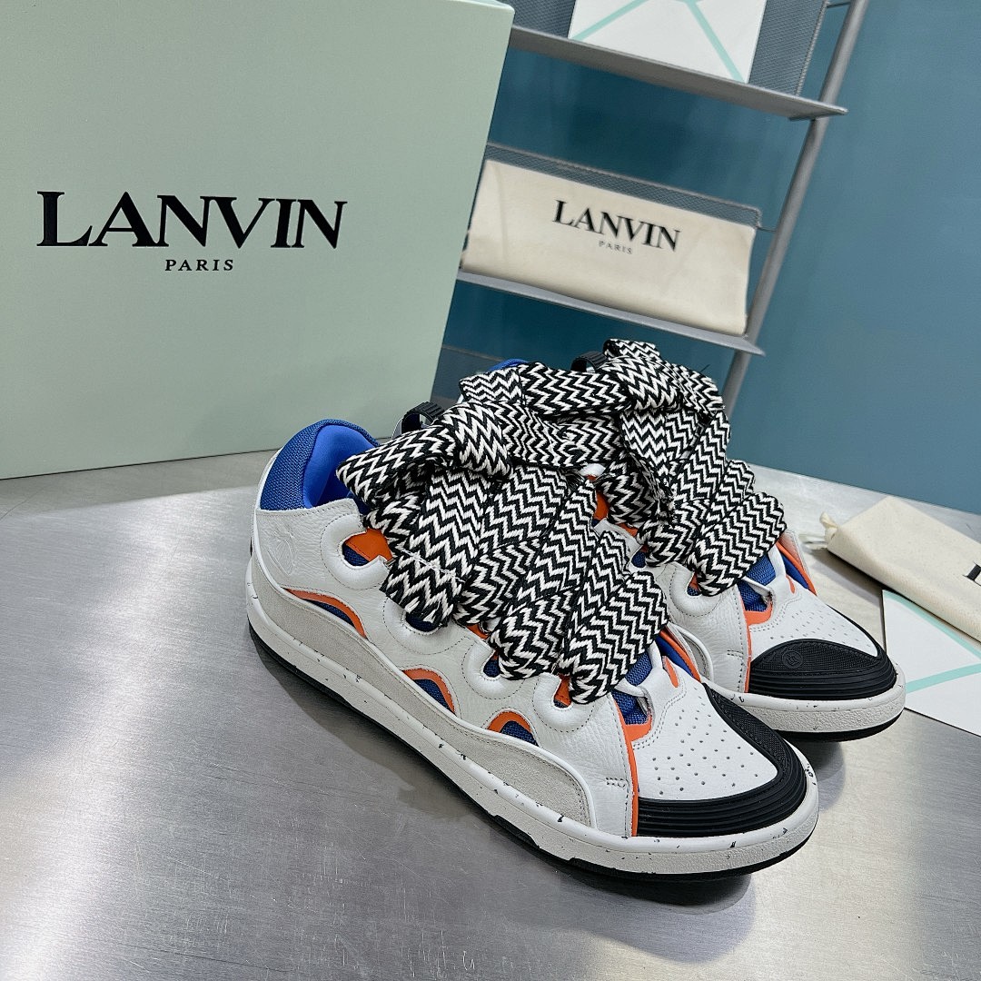 Lanvin FoShan Batch Lanvin Leather Curb Sneakers Three Generations - Image 7