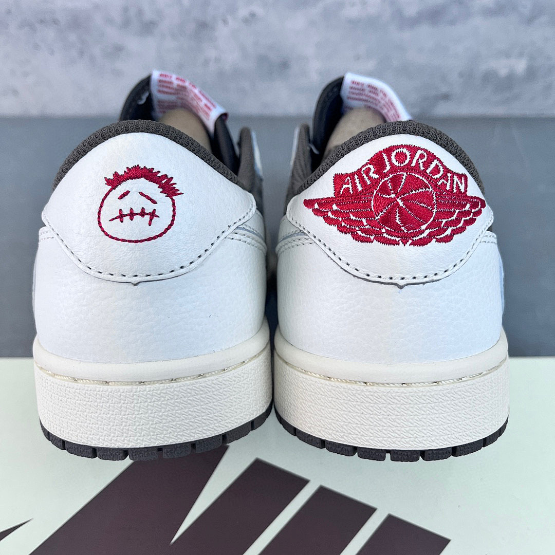 Chanel Travis Scott X Air Jordan 1 Low "Sail And Ridgerock - Image 8