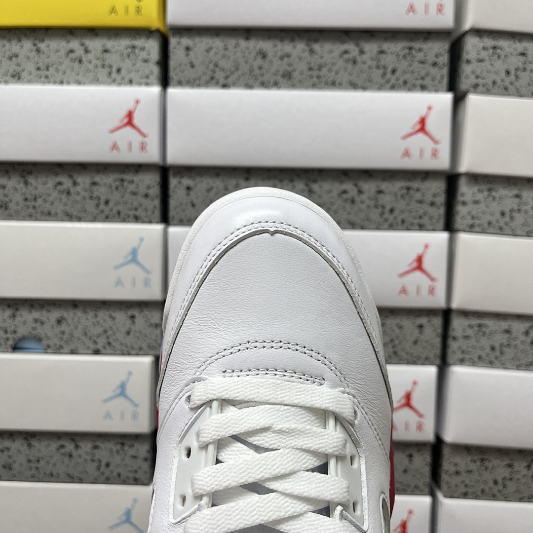 Nike Jordan 5 Retro Fire Red Black Tongue HQ7978-101 Flame - Image 6