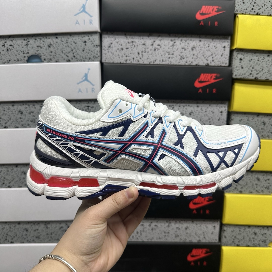 ASICS Gel-Kayano 20 (Cream Blue Red) - Image 7