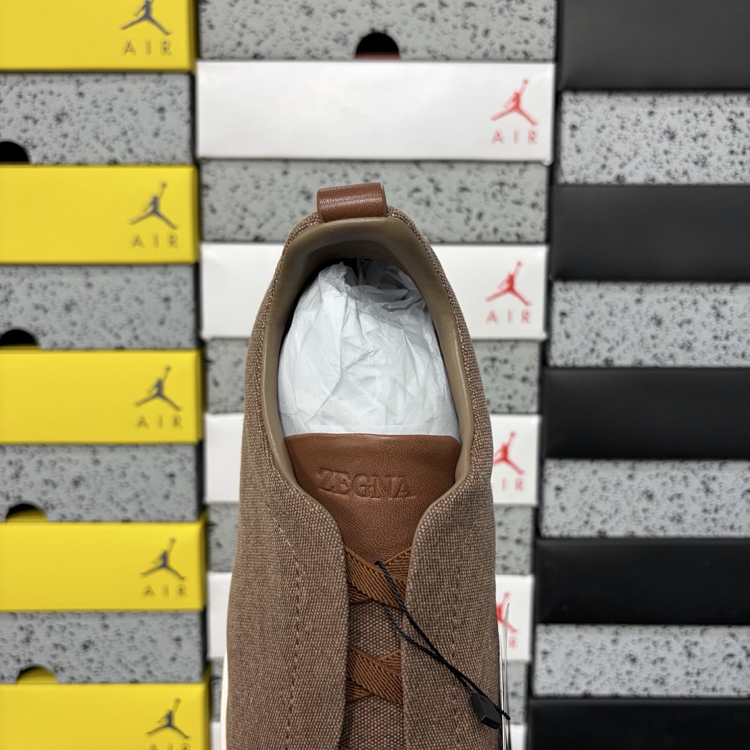 Zegna Deerskin Triple Stitch (White Brown) - Image 2