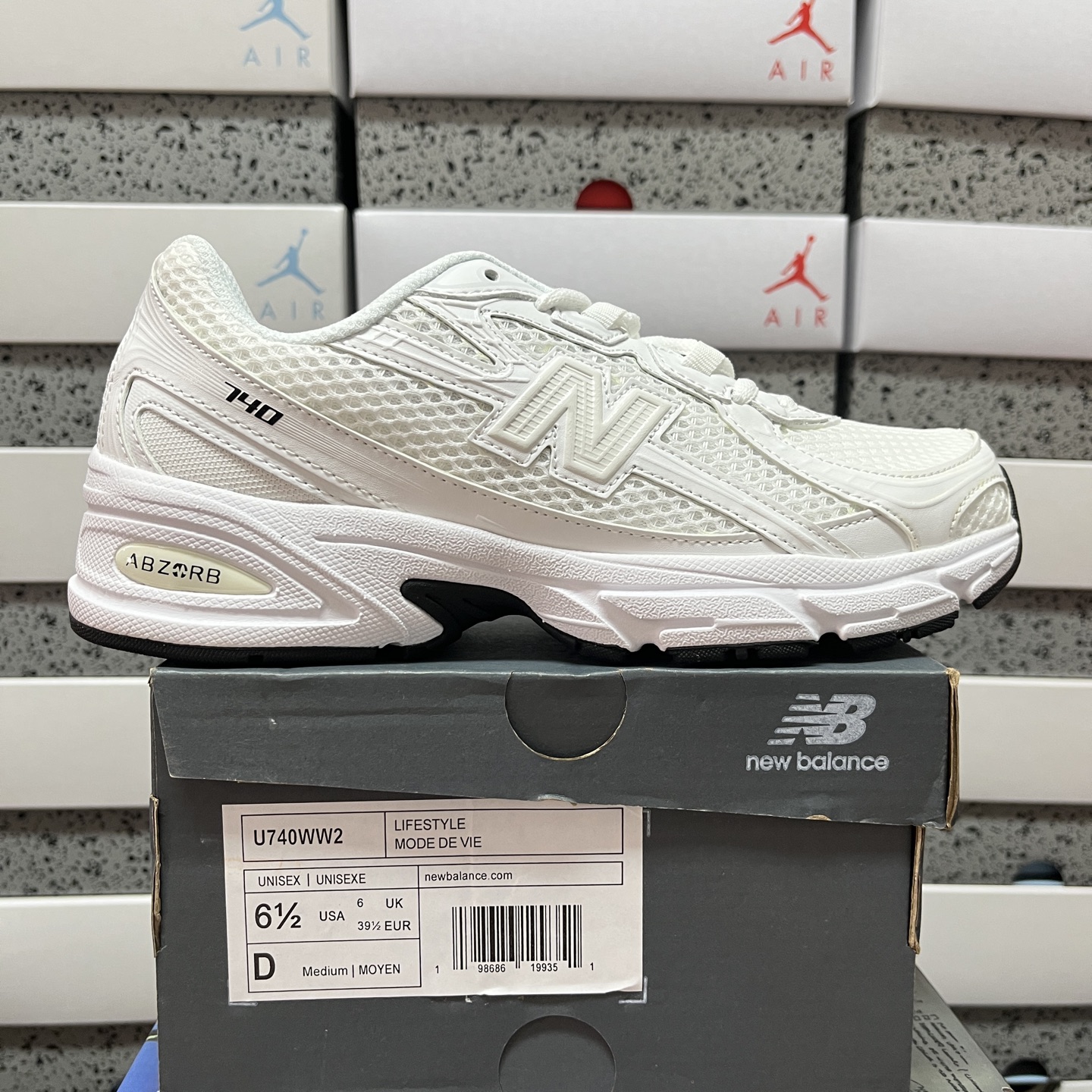 New Balance 740 (Triple White) - Image 10