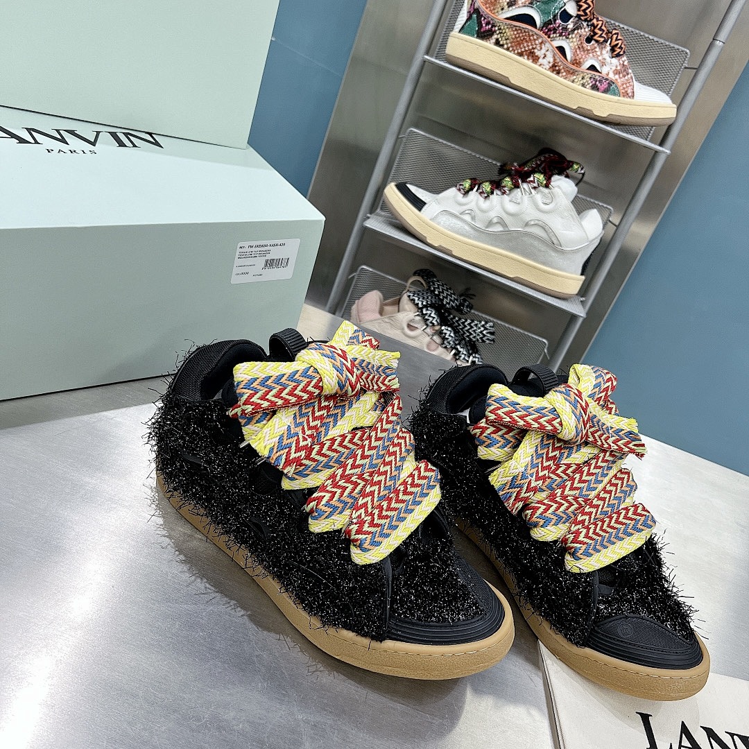Lanvin FoShan Batch Lanvin Leather Curb Sneakers Three Generations - Image 61