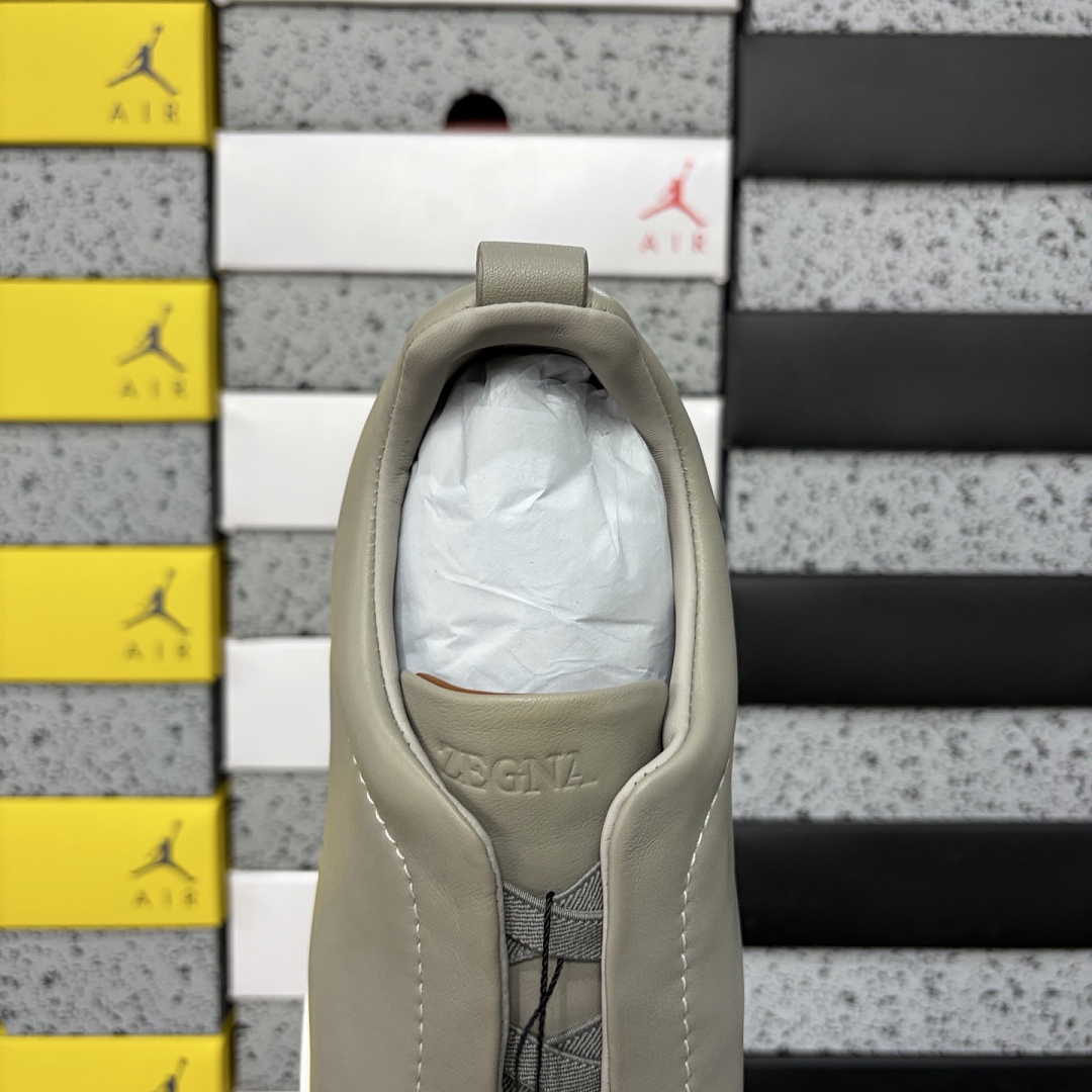 Zegna Deerskin Triple Stitch (White Grey) - Image 3