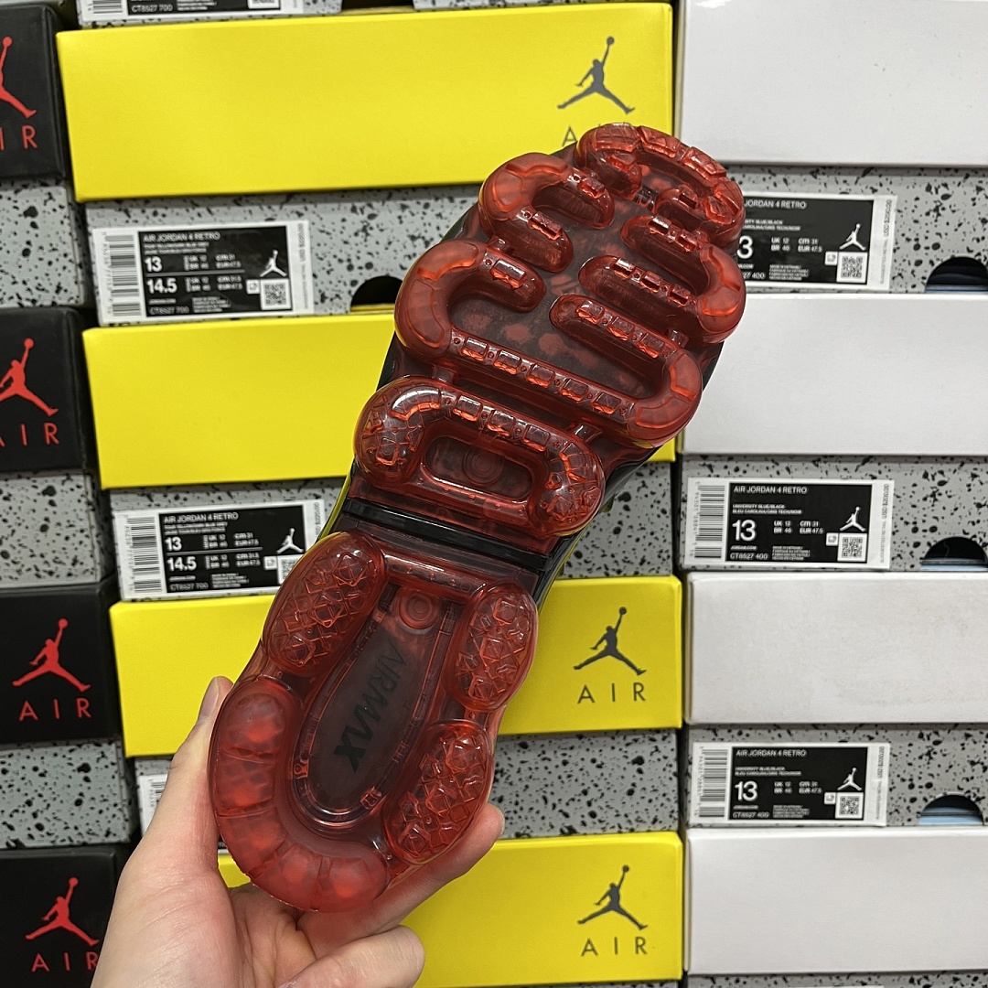 Nike Air VaporMax Plus Shark Black Grey Red Cushion - Image 9
