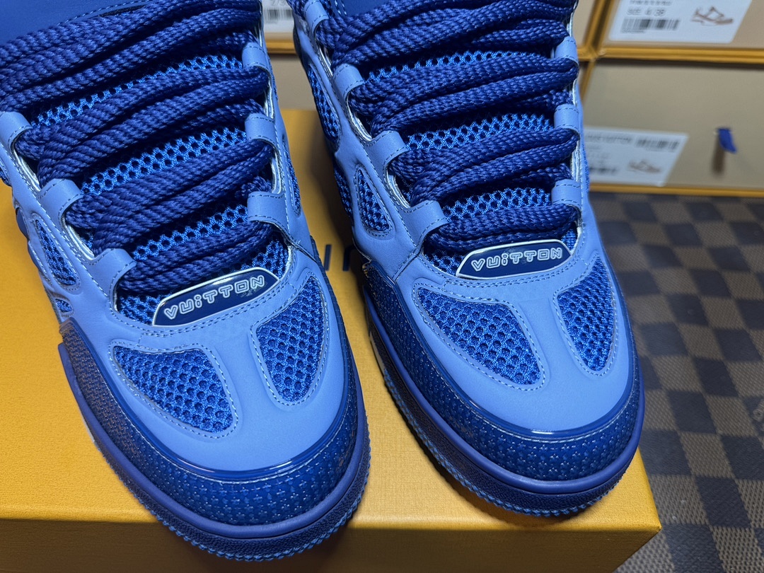 Louis Vuitton LV Skate Blue Sneakers - Image 4