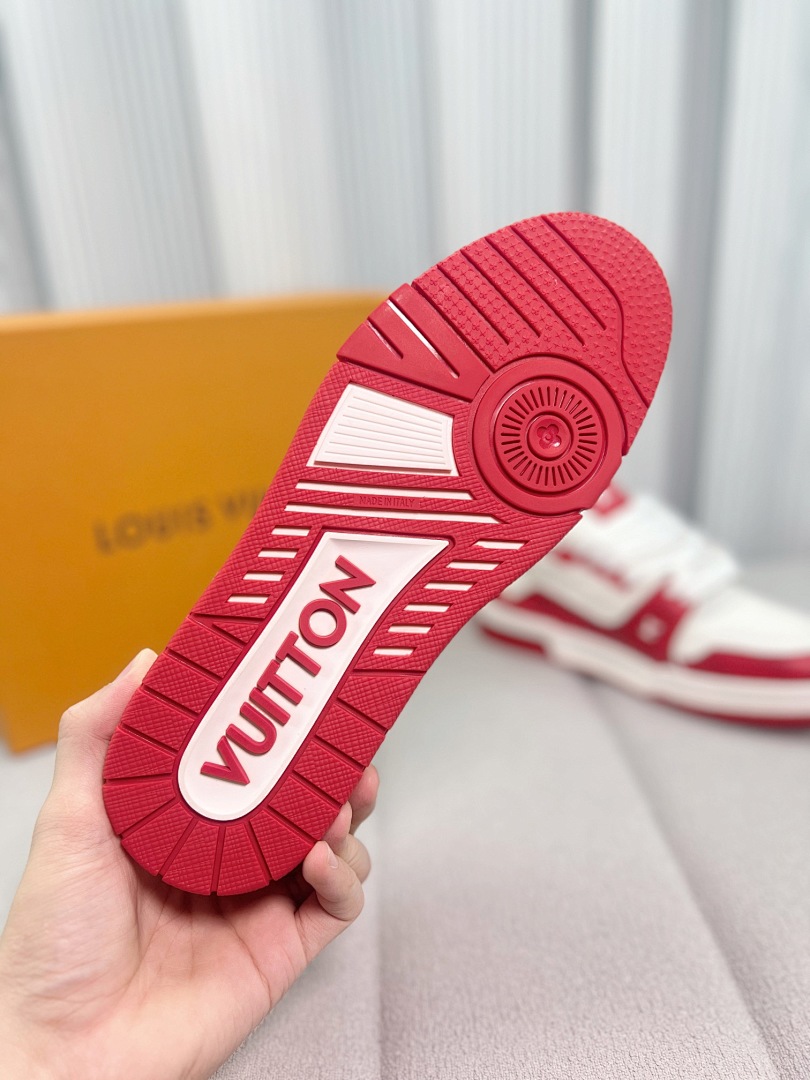 Louis Vuitton LV Trainer #54 Signature (Red White) - Image 9