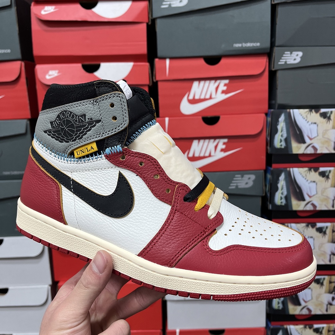 Nike Union LA Chicago Shadow UN Patchwork (Grey Red) - Image 8