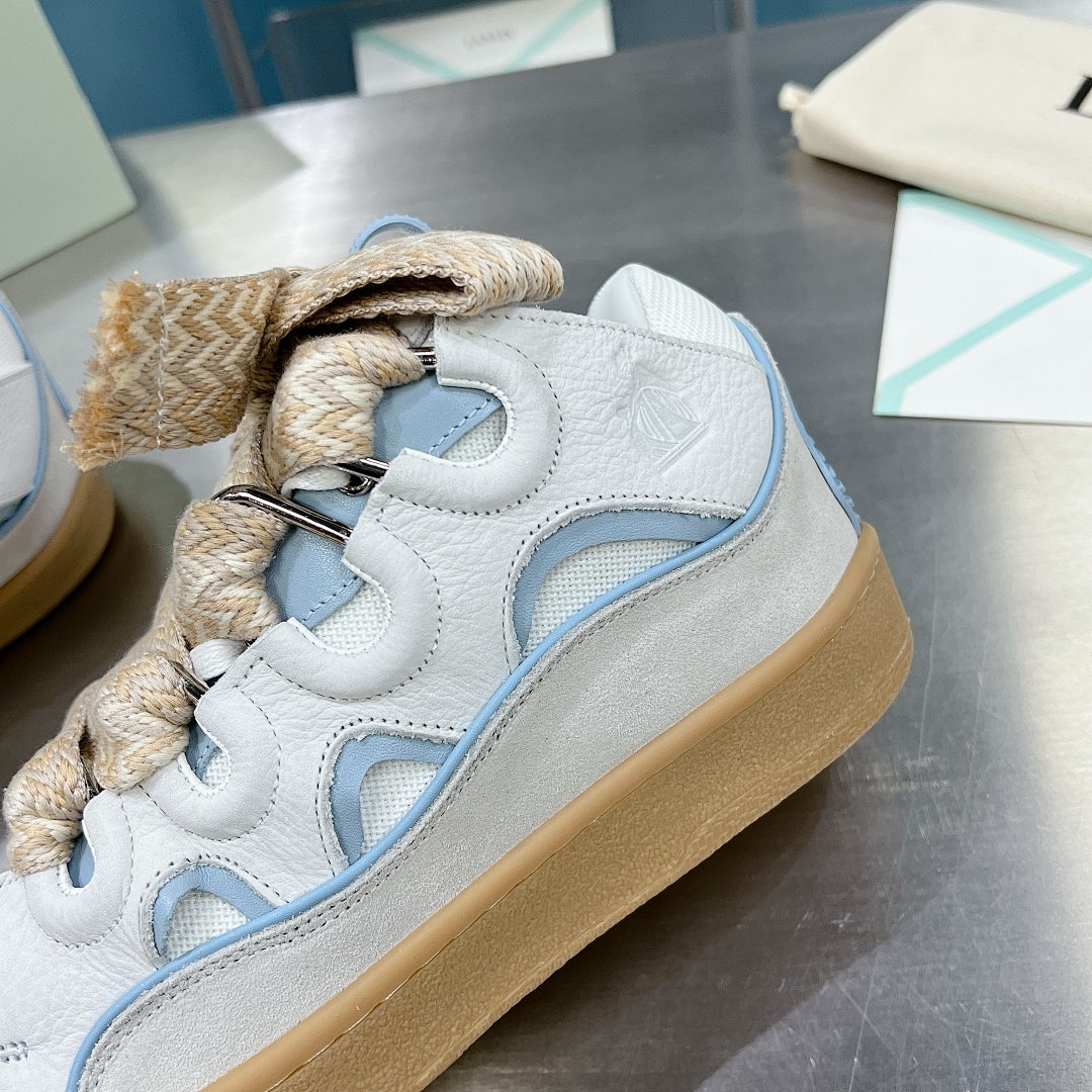Lanvin FoShan Batch Lanvin Leather Curb Sneakers Three Generations - Image 5