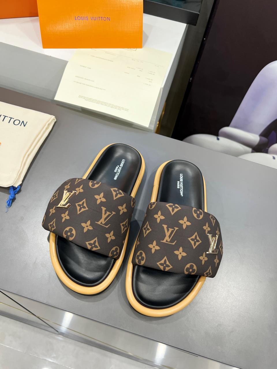 Louis Vuitton Velcro Slippers - Image 9