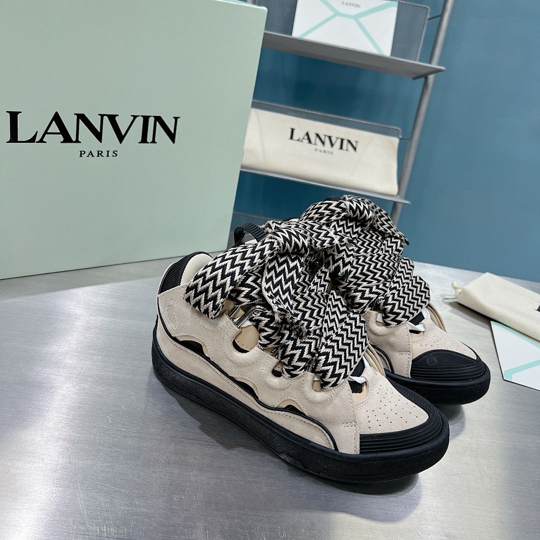 Lanvin FoShan Batch Lanvin Leather Curb Sneakers Three Generations - Image 5