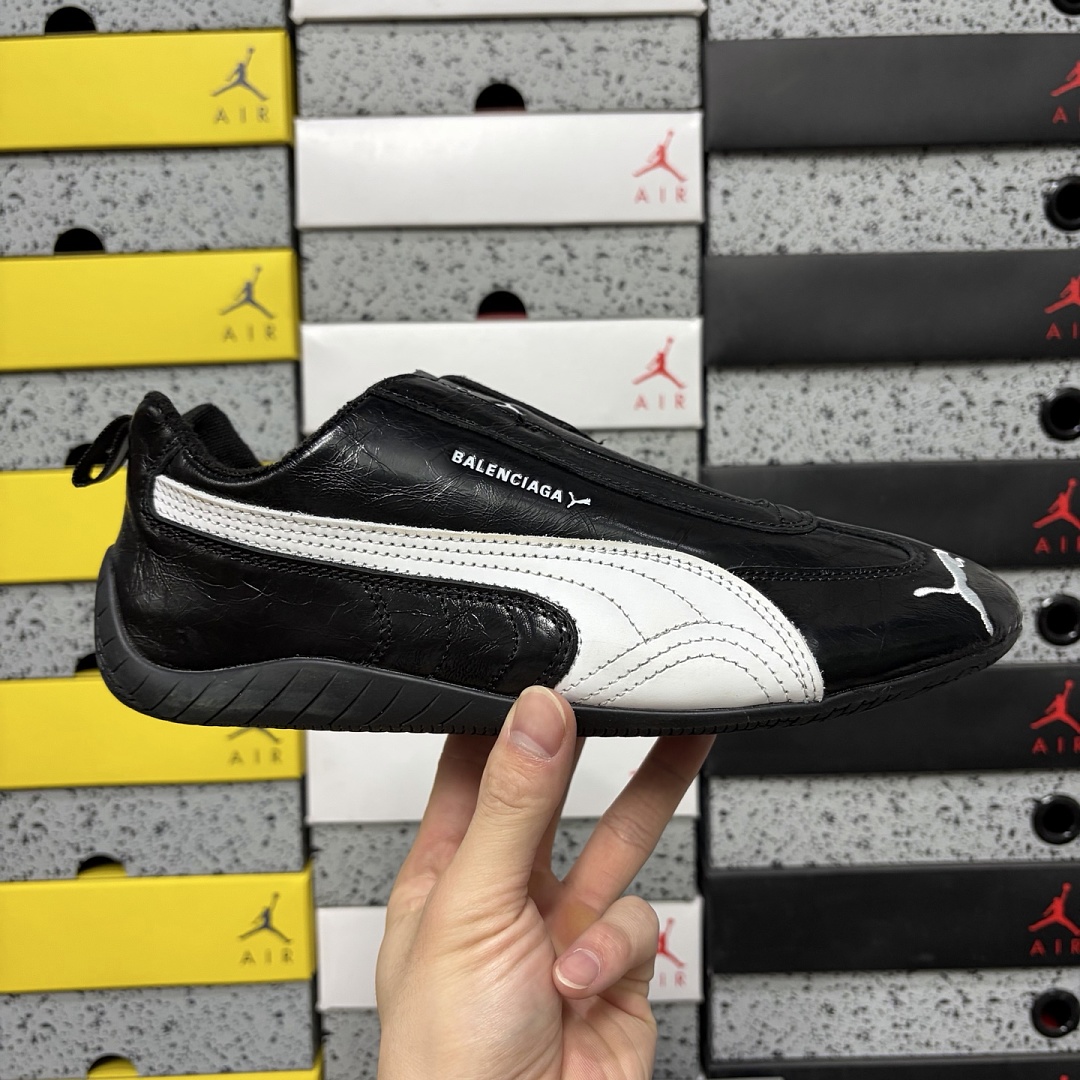 Balenciaga Speedcat Leather (Black White) - Image 11