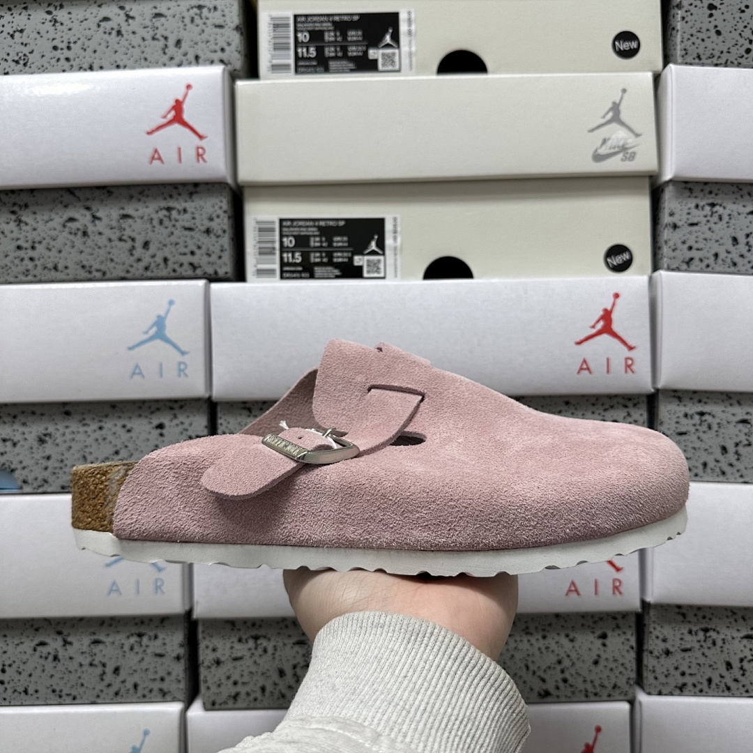 Birkenstock Birken Boston Soft Footbed Pink Suede (Thick Leather) - Image 6