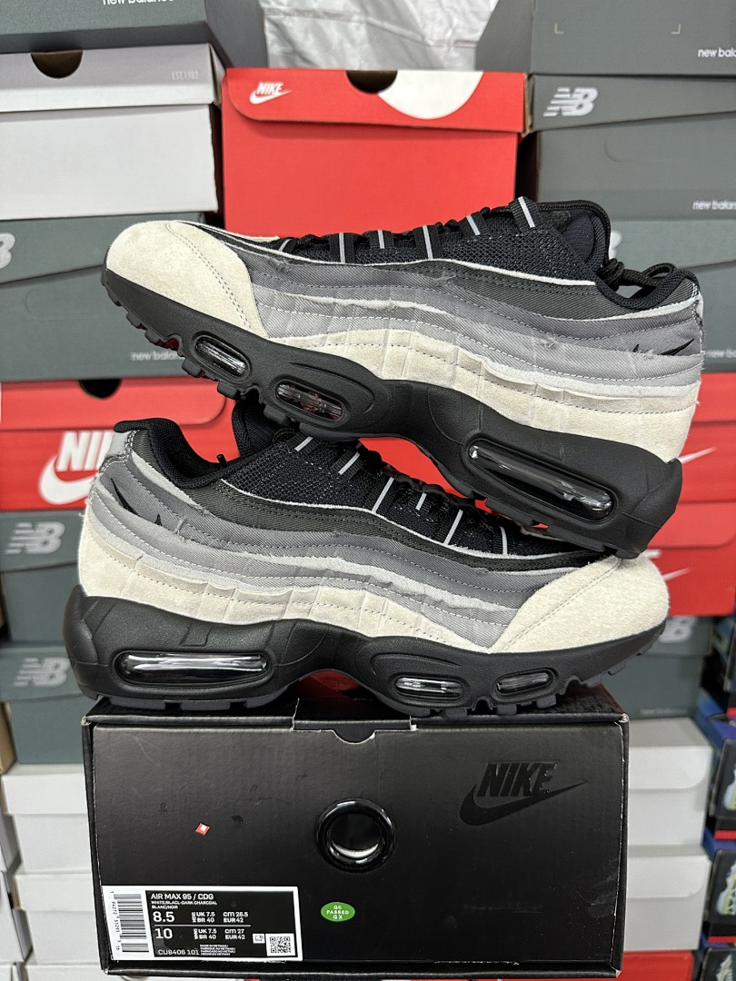 Nike Air Max 95 Comme Des Garcons Black Grey CU8406-101 CDG - Image 11