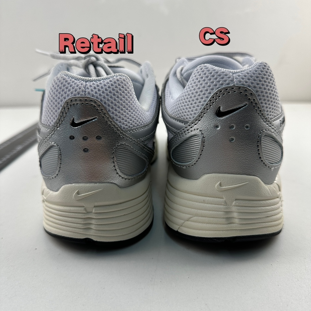 Nike P-6000 White Metallic Silver Flat Black CD6404-105 - Image 18