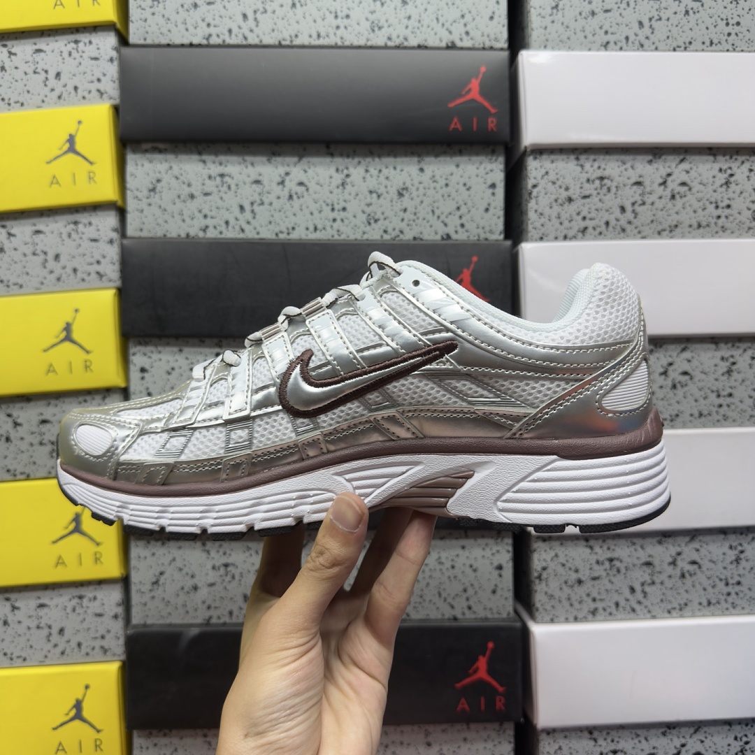 Nike P-6000 White Metallic Silver Tattoo - Image 9