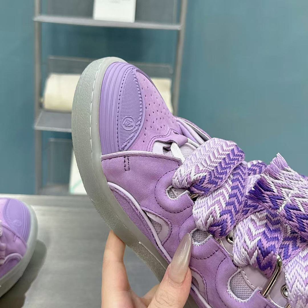 Lanvin FoShan Batch Lanvin Leather Curb Sneakers Three Generations - Image 5