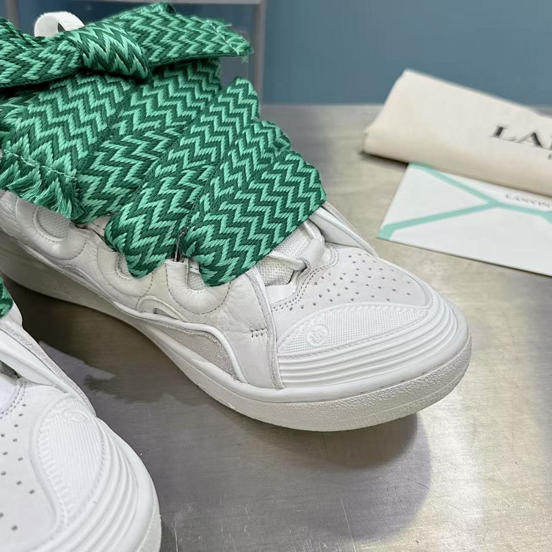Lanvin FoShan Batch Lanvin Leather Curb Sneakers Three Generations - Image 6