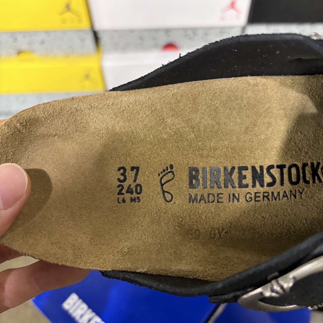 Birkenstock Birken Boston Soft Footbed Black Metallic Buckle - Image 11