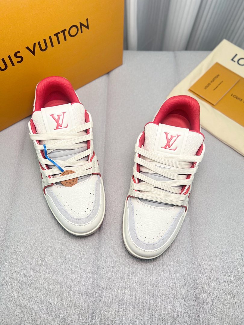 Louis Vuitton LV Trainer #54 Signature (White Red) - Image 3