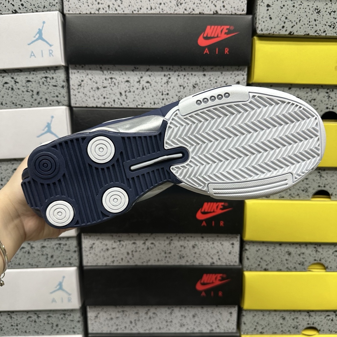 Nike Shox BB4 (White Silver Navy) - Image 9