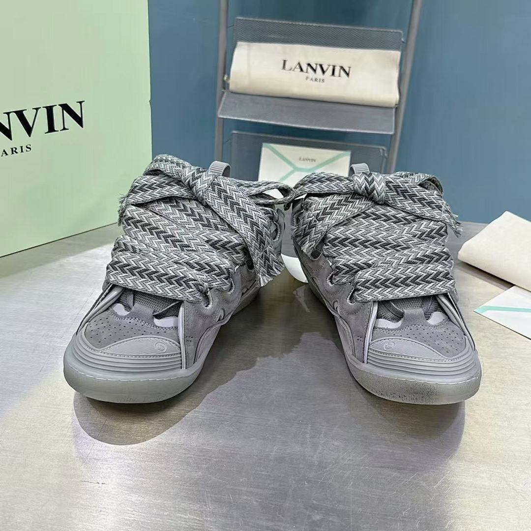 Lanvin FoShan Batch Lanvin Leather Curb Sneakers Three Generations - Image 6