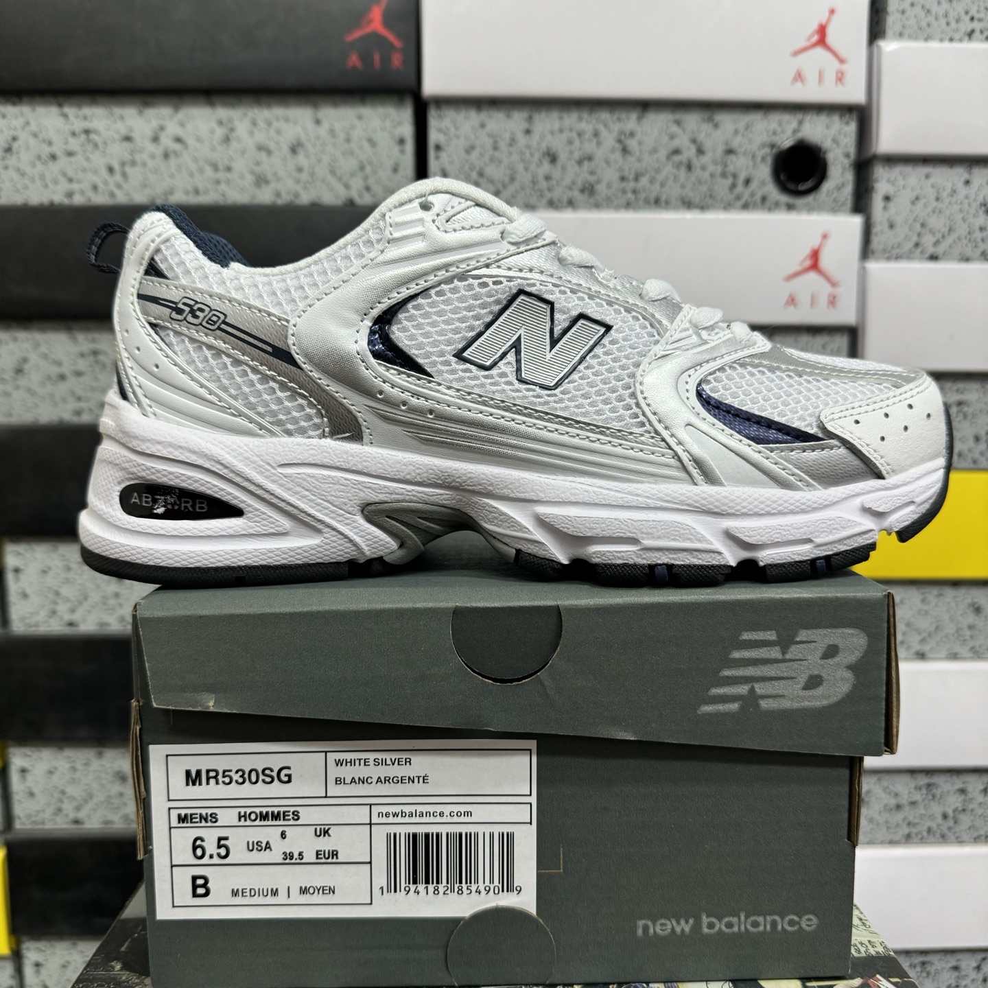 New Balance 530 (White Silver Navy) - Image 11