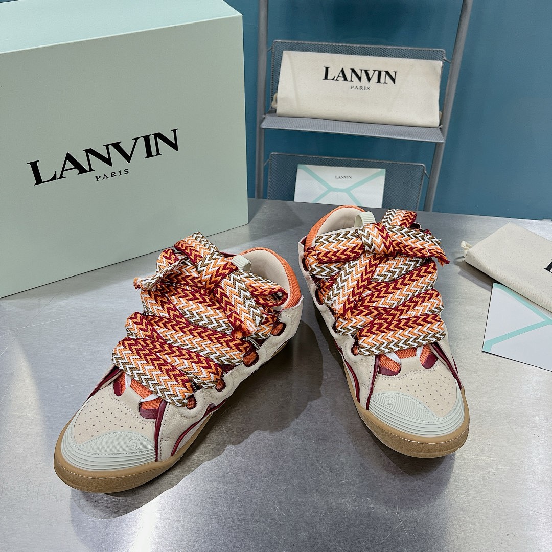 Lanvin FoShan Batch Lanvin Leather Curb Sneakers Three Generations - Image 9