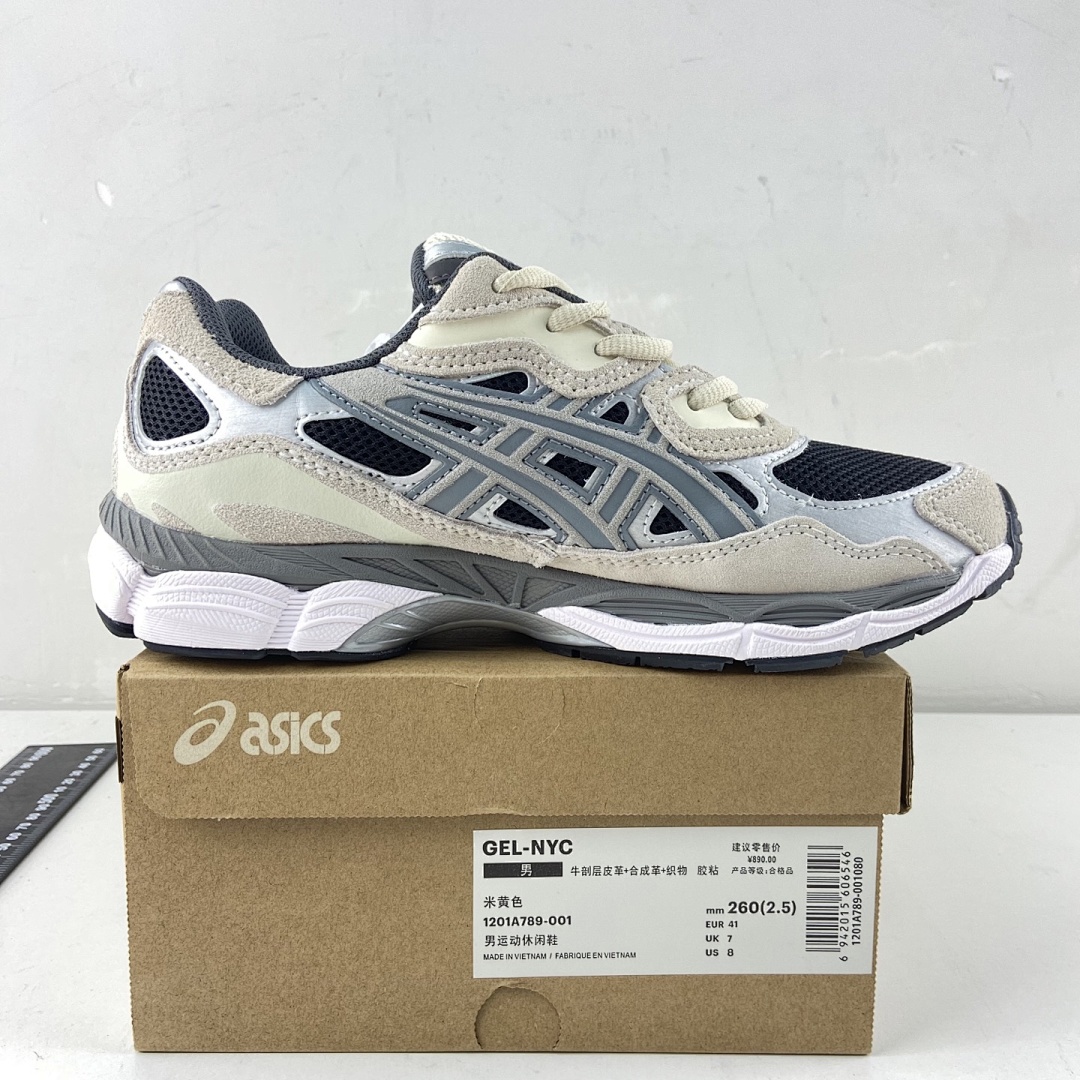 ASICS Gel-NYC Black Clay Grey NYC (Cream Yellow) - Image 2