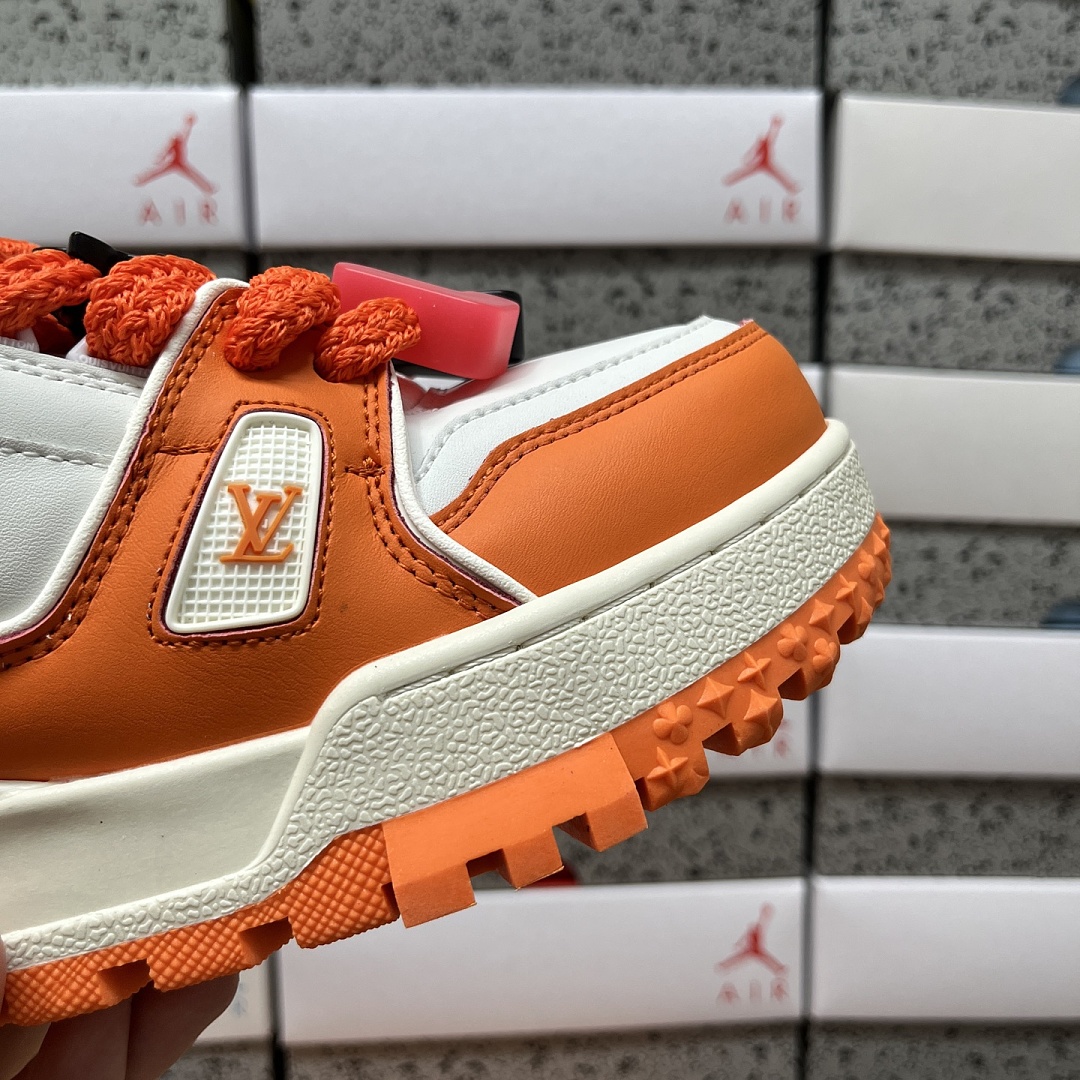 Louis Vuitton Trainer Maxi (White Orange) - Image 9