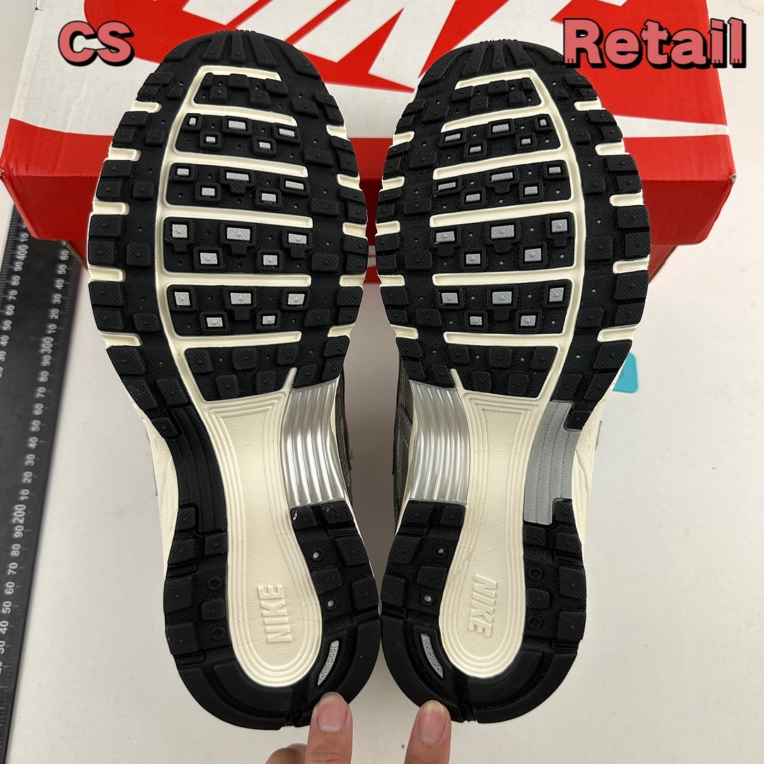 Nike P-6000 White Metallic Silver Flat Black CD6404-105 - Image 12