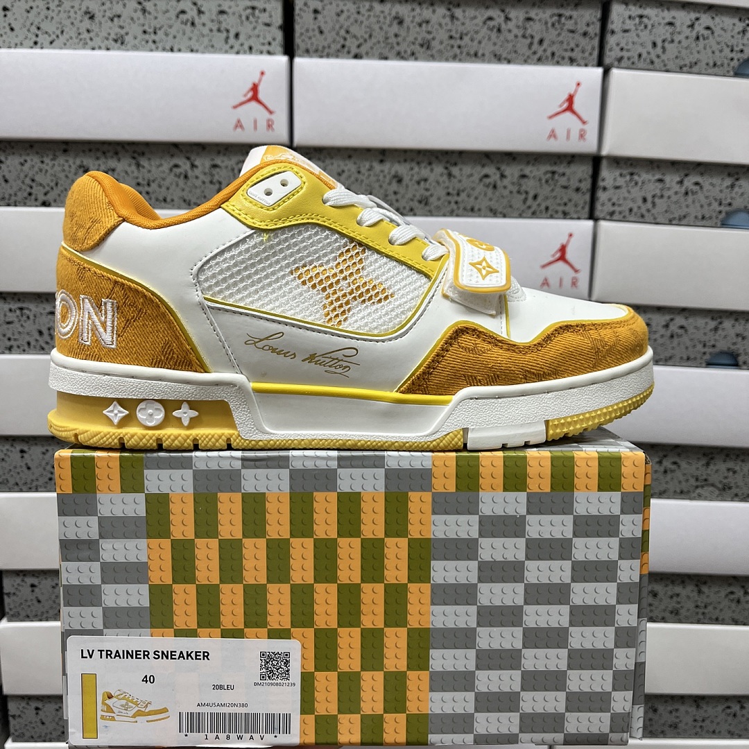Louis Vuitton Trainer (White Yellow)