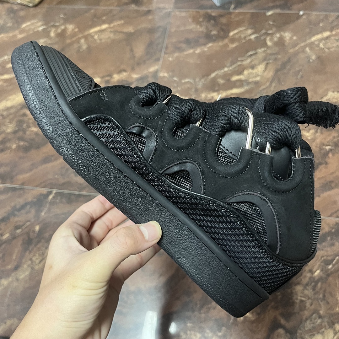 Lanvin Leather Curb (Triple Black) - Image 10